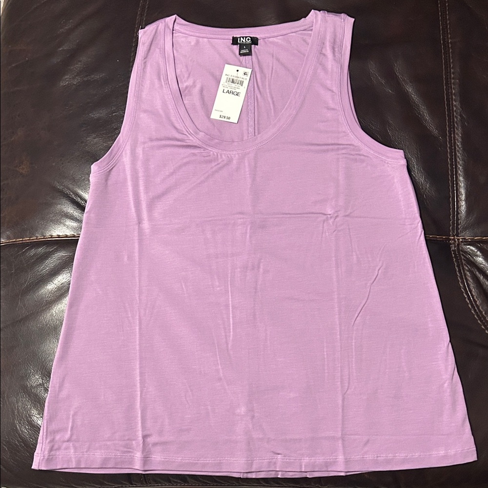 INC International Concepts Women's Purple Tank Top Sz L NWT